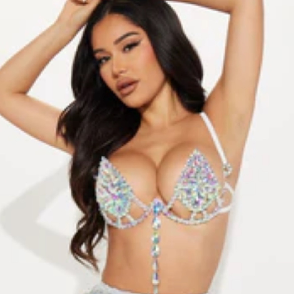 Iridescent Crystal Bra Top